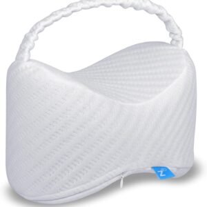 Z Pass Sleep Travesseiro de Joelho Nasa Apoio de Pernas para Coluna Alinhada com alça confortável para fixar na perna D50 - Branco