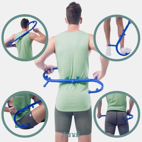 Zenai - Massageador de Pontos Gatilho Manual | Alívio de Nódulos e Tensão Muscular em Costas, Pescoço, Ombros e Pernas | Massagem Profunda para Tensão e Nós Musculares - Imagem 2