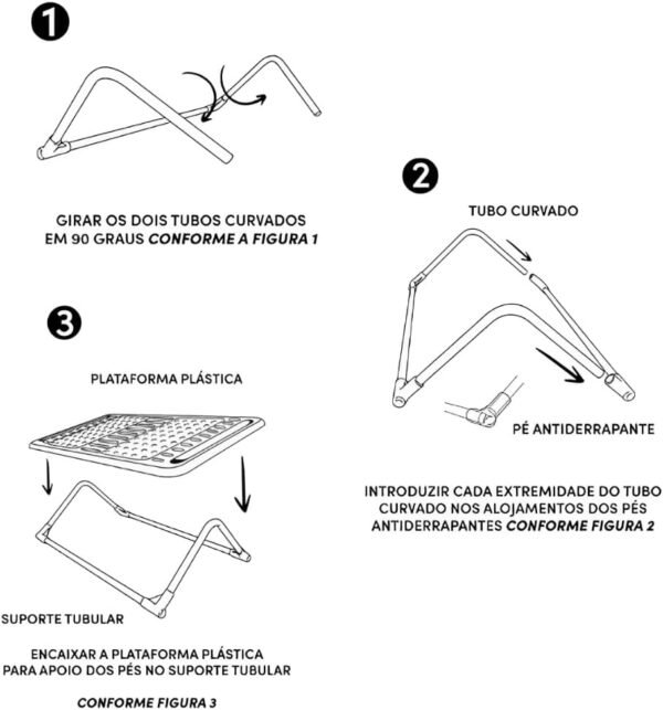 Apoio Para Os Pés Ergonômico Inclinável Antiderrapante - Imagem 5