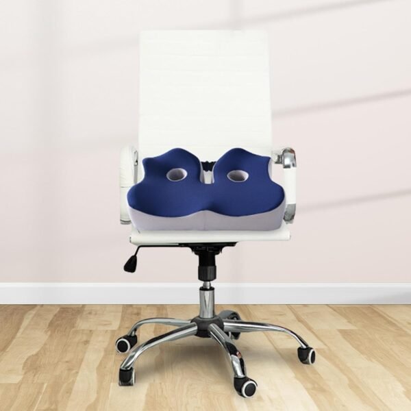 Zialofi Almofada de Assento com Design Ergonômico para Cóccix, Azul Acinzentado - Imagem 4