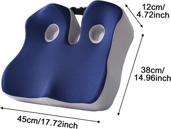 Zialofi Almofada de Assento com Design Ergonômico para Cóccix, Azul Acinzentado - Imagem 6