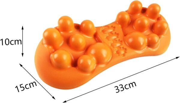 menolana Travesseiro de cintura travesseiro massageador cervical manual de tecido profundo laranja pescoço e ombro massageador massagem cervical para spa piso, estilo B - Imagem 3