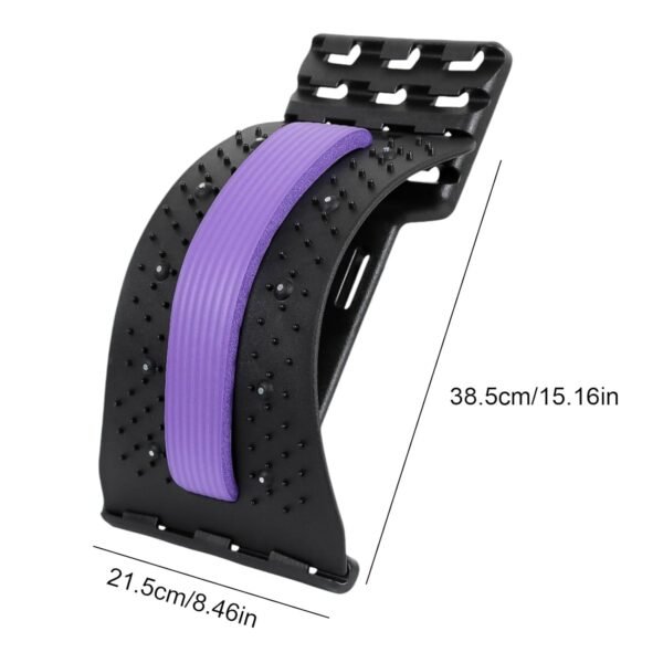 Alongador de para Costas - Suporte Lombar Para Alívio De Dores - Alongador e Massageador Lombar Ajustável em 4 Níveis para o Treino, o Sono, Pilates, Yoga, Estúdio, Carro, a Casa, a Viagem e a - Imagem 5