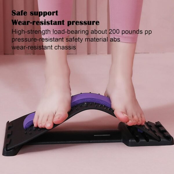 Alongador de para Costas - Suporte Lombar Para Alívio De Dores - Alongador e Massageador Lombar Ajustável em 4 Níveis para o Treino, o Sono, Pilates, Yoga, Estúdio, Carro, a Casa, a Viagem e a - Imagem 9