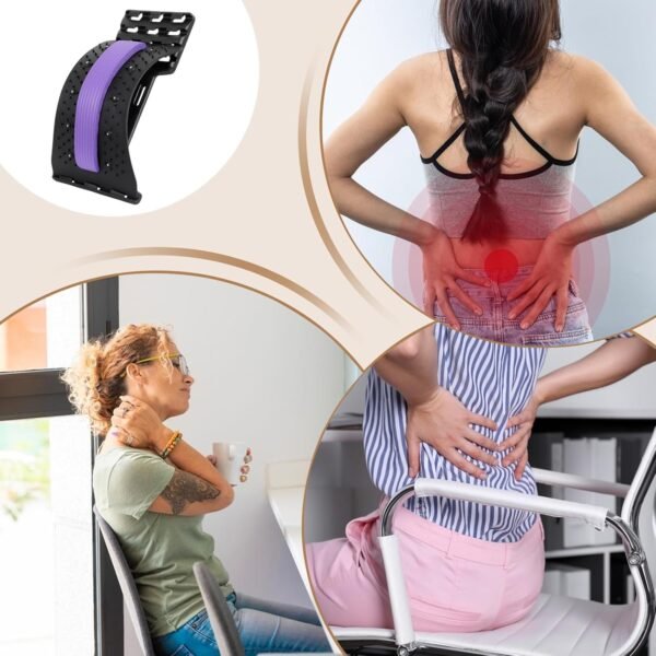 Alongador Lombar, Liberador de Cintura, Alongador e Massageador Lombar Ajustável em 4 Níveis para o Treino, o Sono, Pilates, Yoga, Estúdio, Carro, a Casa, a Viagem e a Cama - Imagem 4