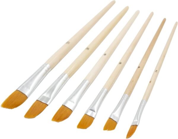 Bee Unique Kit de 6 Pincéis Chanfrados - Wood Collection, 174414 - Imagem 6