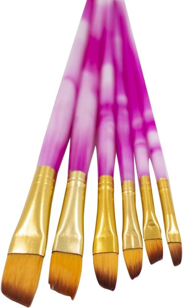 Bee Unique Kit de 6 Pincéis Chanfrados - Colors Collection, 175832 - Imagem 3