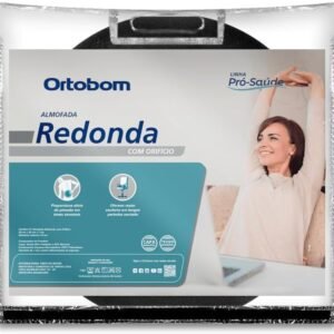 Almofada Anatômica Redonda com Orifício, Preta