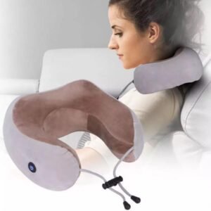 Almofada Travesseiro Encosto Massageador Pescoço Massagem Bateria USB Relaxante Infra Vermelho Anti Estresse Shiatsu Portátil