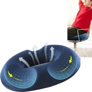 Almofada de assento para hemorroidas para cadeira de escritório, almofada de espuma viscoelástica premium, almofada de assento com cóccix para prevenção de ciática, alívio da dor