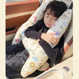 Almofada de viagem de carro em forma de H para crianças e adultos - Almofada de assento de carro ajustável, ergonômica para suporte da cabeça e pescoço e macia para dormir para viagens de longa