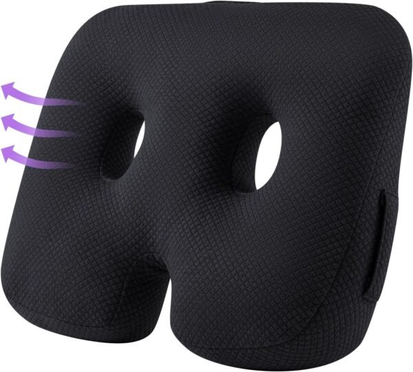 Almofadas de assento para cadeiras de escritório, almofada de alívio da dor no cóccix, almofadas ortopédicas ergonômicas de assento para escritório, cadeira de casa, carro, cadeira de rodas, quadril,