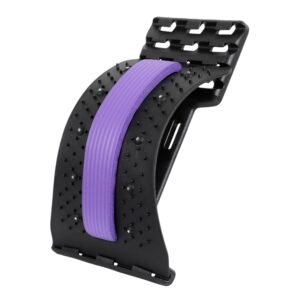 Alongador de para Costas - Suporte Lombar Para Alívio De Dores - Alongador e Massageador Lombar Ajustável em 4 Níveis para o Treino, o Sono, Pilates, Yoga, Estúdio, Carro, a Casa, a Viagem e a