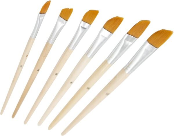 Bee Unique Kit de 6 Pincéis Chanfrados - Wood Collection, 174414