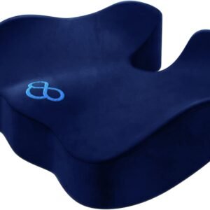 BlissTrends Almofada de assento, almofadas de espuma viscoelástica de 13 cm de espessura para alívio de pressão, dor no cóccix, ciática e alívio de dores nas costas para cadeiras de escritório (azul)