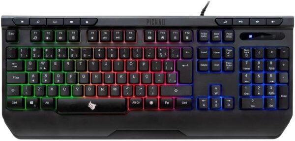 Combo Gamer Pichau Netuno 4x1 | Rainbow | Teclado ABNT2 | Mouse 8000 DPI | Mousepad Médio | Headset Drivers 50mm | PG-NTN-RBW01 - Imagem 2