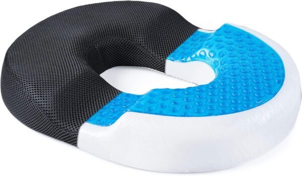 Travesseiro de donut para dor no cóccix GG Cool Gel Hemorroidas Almofada de donut Almofada de donut para cóccix Hemorróidas Pós-parto Gravidez Almofada de Assento para Mulheres Homens Almofada