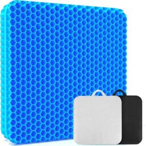 XSIUYU Almofada de assento de gel para sentar por muito tempo – almofada para alívio da dor nas costas, quadril, cóccix – cadeira de escritório, carros – assento de ovo, alívio de pressão de cadeira