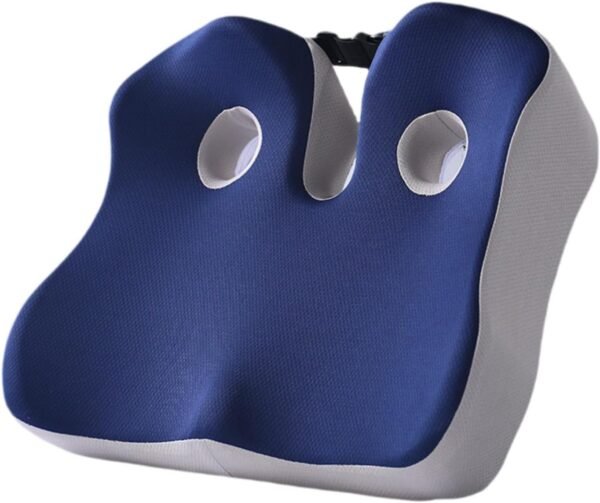 Zialofi Almofada de Assento com Design Ergonômico para Cóccix, Azul Acinzentado